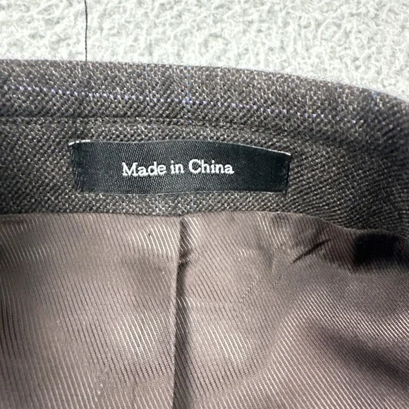 Pronto Uomo Platinum 100% Wool Blazer Men 40R Black Plaid 2 Button Double Vented - Picture 6 of 16